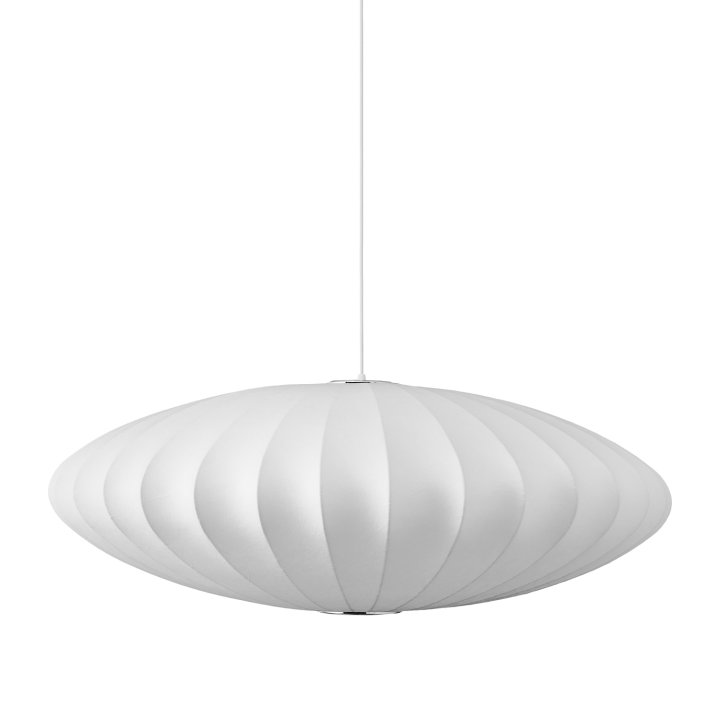 Lampa wisząca SILK FLAT biała 50 cm - nowoczesna i minimalistyczna