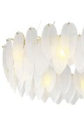 Lampa wisząca PIUMA mosiądz biała 80 cm