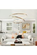 Lampa wisząca CIRCLE SLIM 40+60+80 LED złoty 40 cm + 60 cm + 80 cm