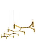 Lampa wisząca CANDLES-10 złota 165 cm