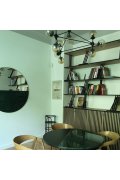 Lampa wisząca ASTRIFERO-10 transparentno czarna 90 cm