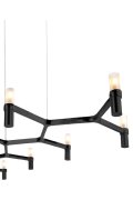 Lampa wisząca CANDLES-10 czarna 165 cm