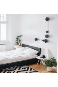 Lampa ścienna CLEX - 2 LED czarna 86 cm