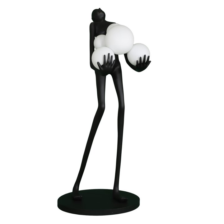 Lampa podłogowa WOMAN czarna 180 cm