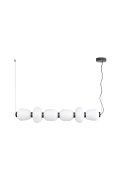 Lampa wisząca BRILLA-6 LED biało-czarna 125 cm