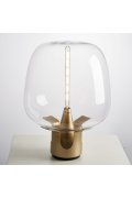Lampa stołowa FATA transparentno złota 35 *46 cm