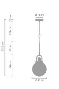 Lampa wisząca PEARL złota 20 cm