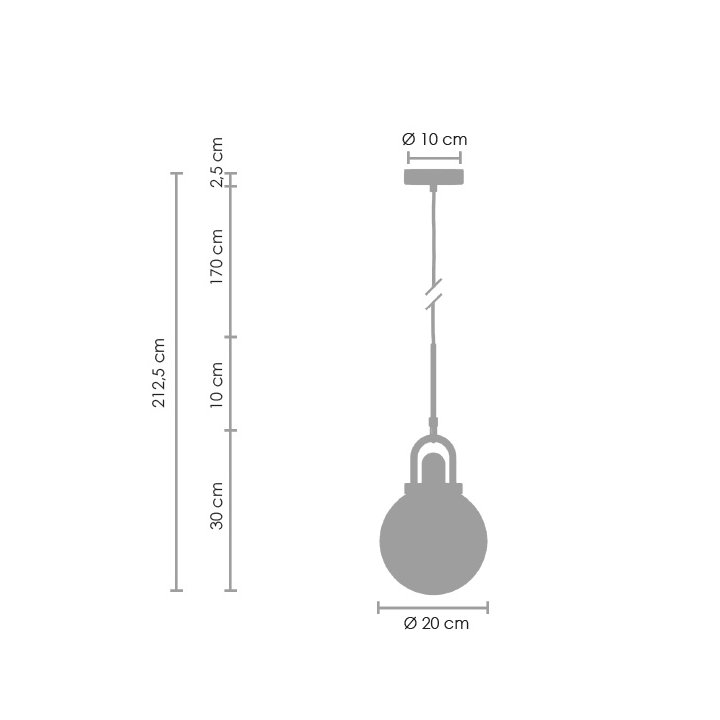 Lampa wisząca PEARL złota 20 cm