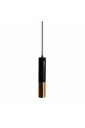 Lampa wisząca GOLDEN PIPE-1 czarno złota 5 cm