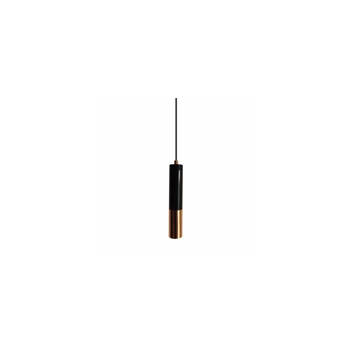 Lampa wisząca GOLDEN PIPE-1 czarno złota 5 cm