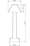 Lampa stołowa TAVOLO B LED dotykowa srebrna 22 cm