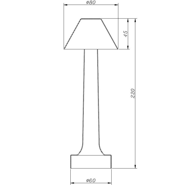 Lampa stołowa TAVOLO B LED dotykowa srebrna 22 cm