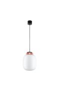 Lampa wisząca BOOM LED biało miedziana 25 cm