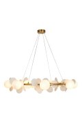 Lampa wisząca CHIC biało złota 105 cm - nowoczesna lampa do salonu