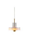 Lampa wisząca UNIVERSO marmurowo złota 18 cm