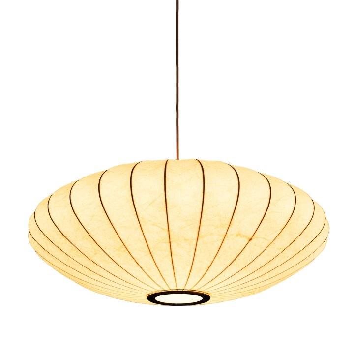 Lampa wisząca SILK FLAT biała 50 cm - nowoczesna i minimalistyczna