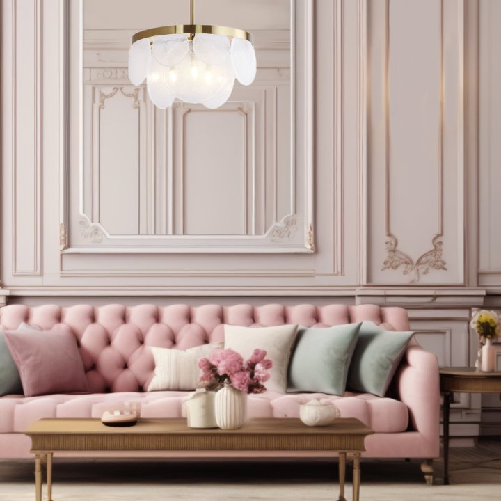 Lampa wisząca AURORA mosiądz 60 cm