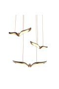 Lampa wisząca GUFO 3 LED różowe złoto 36 cm