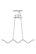 Lampa wisząca ZIGZAG LED czarna 90 cm