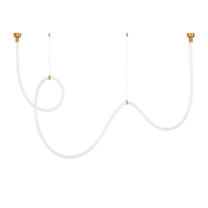 Lampa wisząca SNAKE LED wąż ledowy złota 400 cm