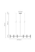 Lampa wisząca CANDLES-12B czarna 106 cm