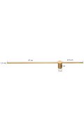 Lampa ścienna SPARO LED złota 100 cm