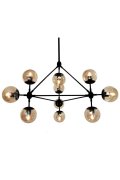 Lampa wisząca ASTRIFERO-10 bursztynowo czarna 90 cm