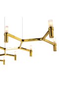 Lampa wisząca CANDLES-10 złota 165 cm