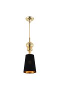 Lampa wisząca QUEEN-1 złoto czarna 18 cm