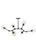 Lampa wisząca MODERN ORCHID-6 bursztynowo czarna 130 cm