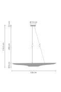 Lampa wisząca BLACK TUBE czarno złota 100 cm