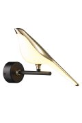 Lampa ścienna PTAK TIT LED złoto-czarna 28 cm