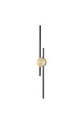 Lampa ścienna LED CENTRO czarny i mosiądz 92 cm - elegancki kinkiet