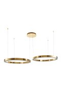Lampa wisząca CIRCLE 80+80 LED złoty połysk na 1 podsufitce