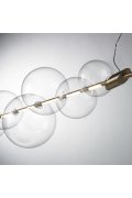Lampa wisząca AMORE LED złota 153 cm