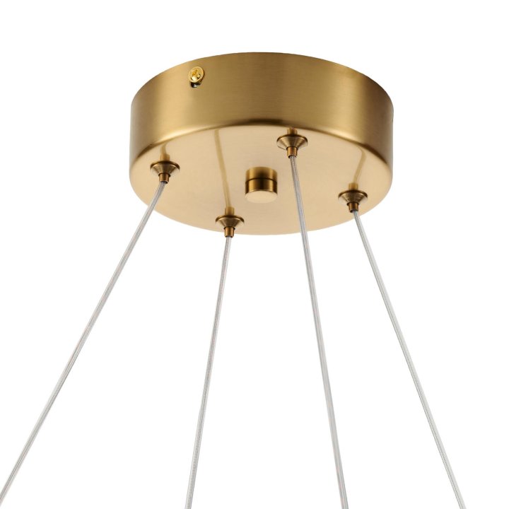 Lampa wisząca CHIC biało złota 105 cm - nowoczesna lampa do salonu