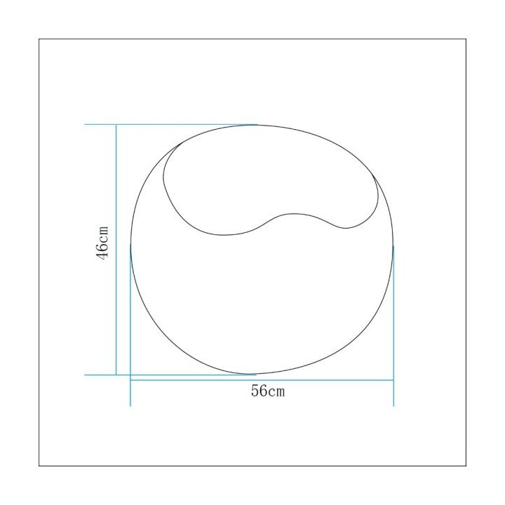 Lampa ogrodowa pufa APPLE M LED RGBW 16 kolorów 56 cm