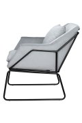 Fotel welurowy FLUENCE szary