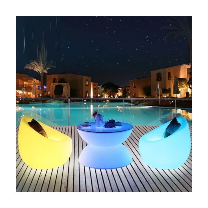 Fotel ogrodowy COMFY LED RGBW 16 kolorów 68 cm