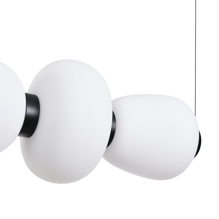 Lampa wisząca BRILLA-6 LED biało-czarna 125 cm