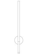 Lampa ścienna FRESCO LED złota 95 cm