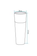 Lampa ogrodowa donica FLOWER POT XL LED RGBW 16 kolorów 115 cm