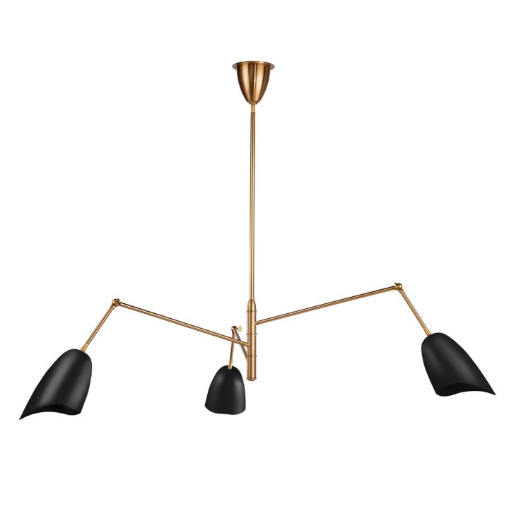Lampa wisząca RAGNO czarna 150 cm