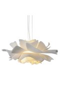 Lampa wisząca PEONY biała 50 cm - nowoczesna lampa sufitowa do salonu