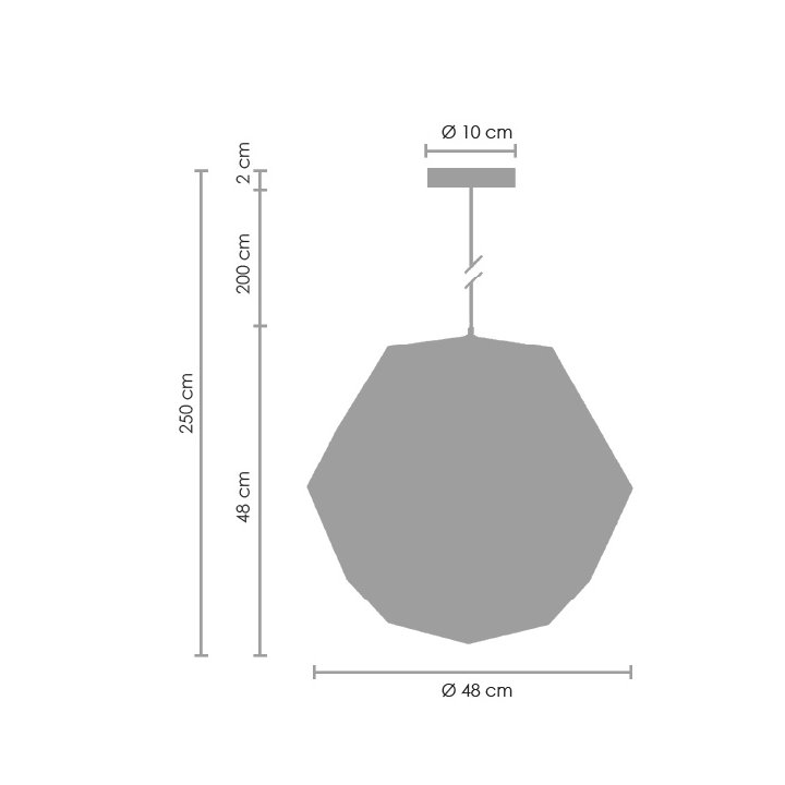 Lampa wisząca FUTURI STAR złota 48 cm