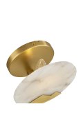 Lampa ścienna MARMO biały marmur i mosiądz 20cm