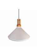 Lampa wisząca NORDIC WOODY biało-drewniana 35 cm