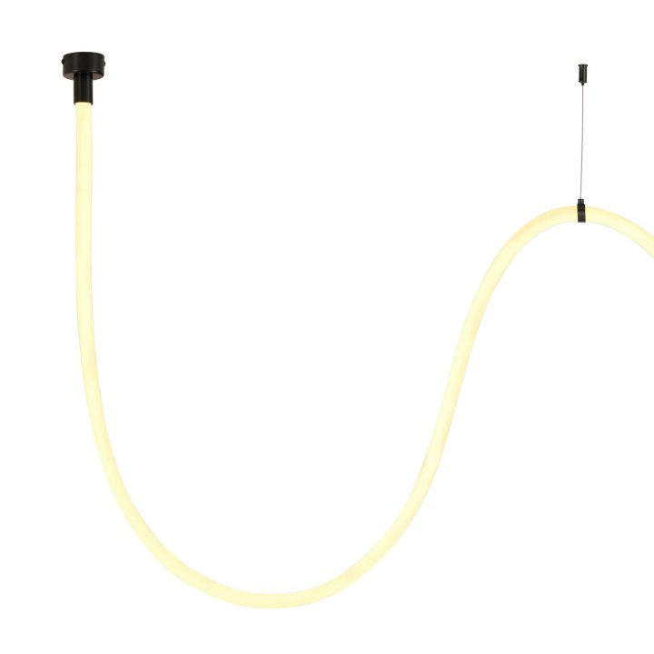 Lampa wisząca SNAKE LED wąż ledowy czarna 300 cm
