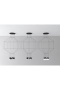 Lampa wisząca LINEA-8 czarna 80 cm