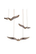 Lampa wisząca GUFO 3 LED różowe złoto 36 cm